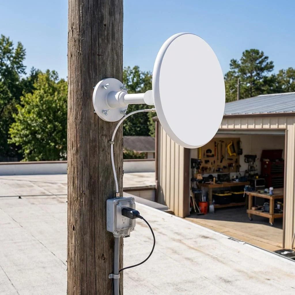 Outdoor TV Antenna Omnidirectional Signal Amplifier 40-Foot Cable