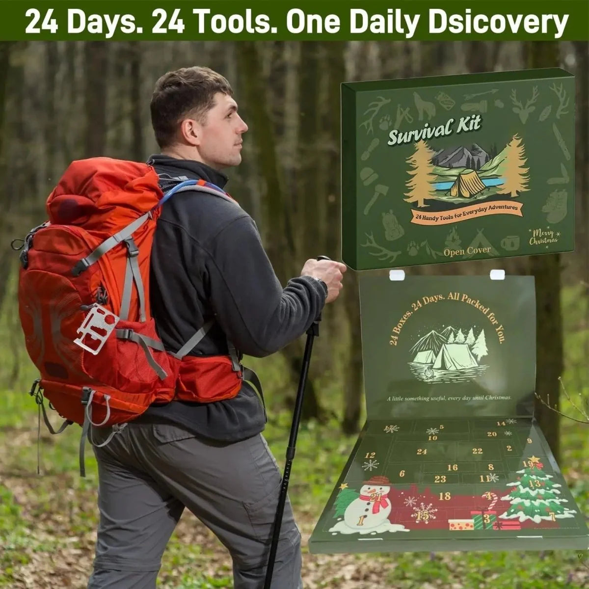 Outdoor Tool Set 24-Piece Advent Calendar