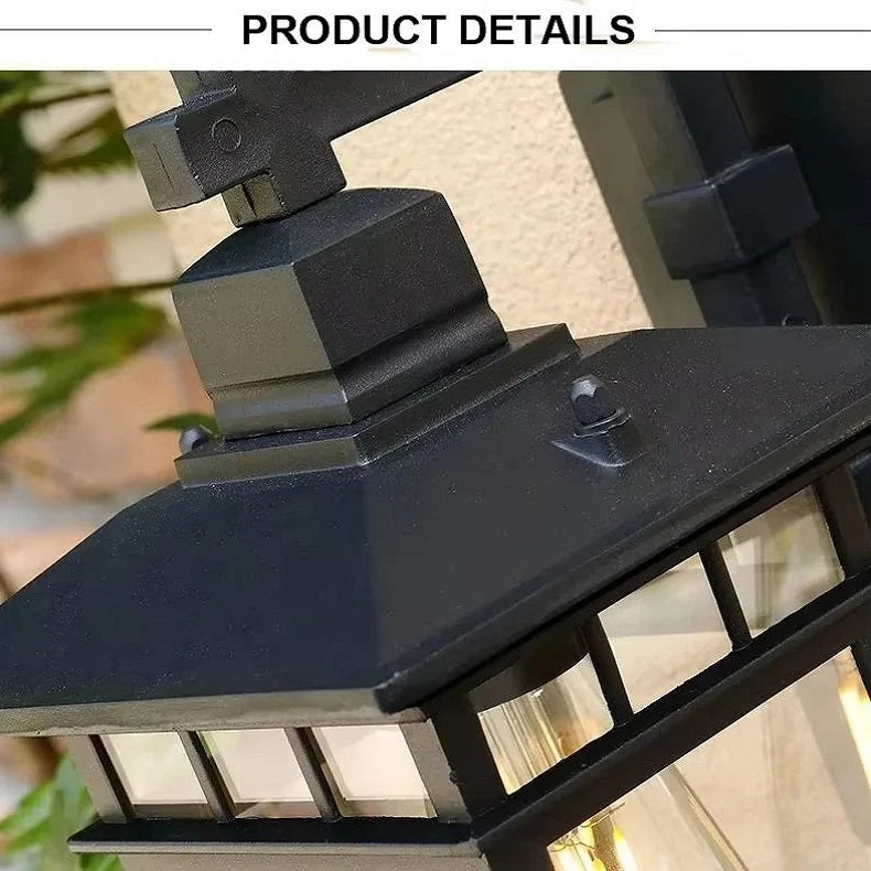 Outdoor Wall Lantern IP65 Clear Glass Panels