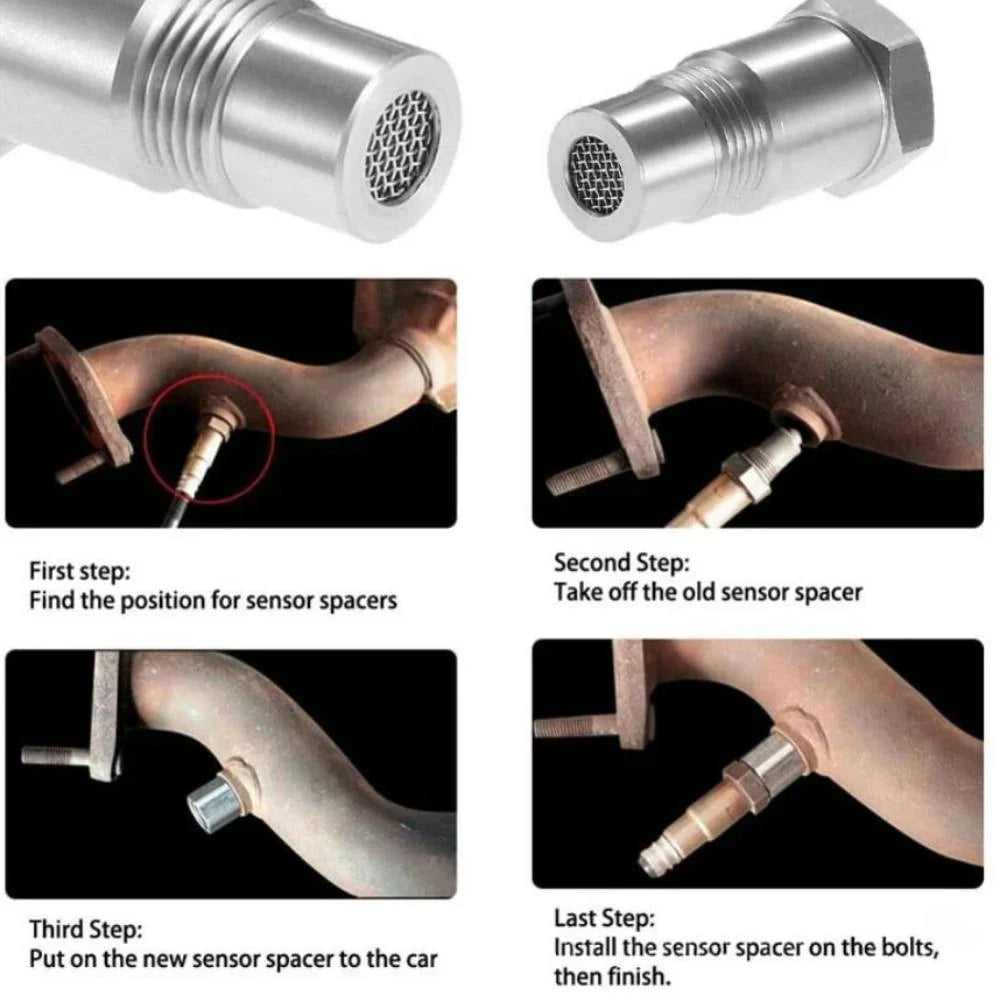 Oxygen Sensor Adapter Metal Check Engine Light Signal Reducer