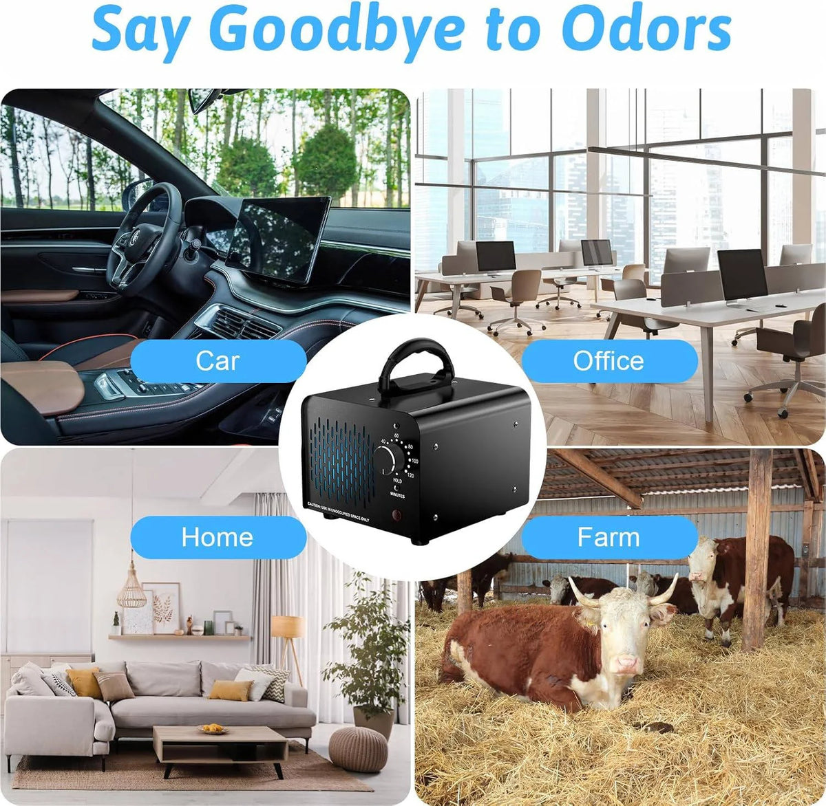 Ozone Generator 70,000 mg/h 6,000 Sq Ft Coverage