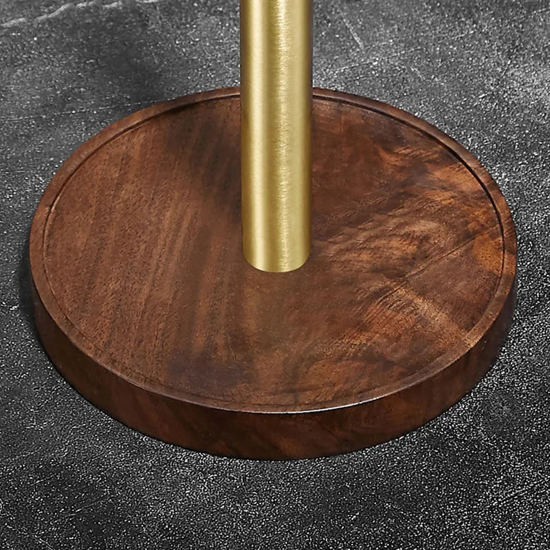 Paper Towel Holder Solid Walnut Stainless Steel Base