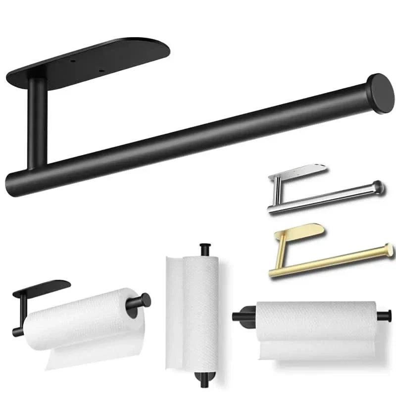 Paper Towel Holder Stainless Steel Adhesive or Screw Mount
