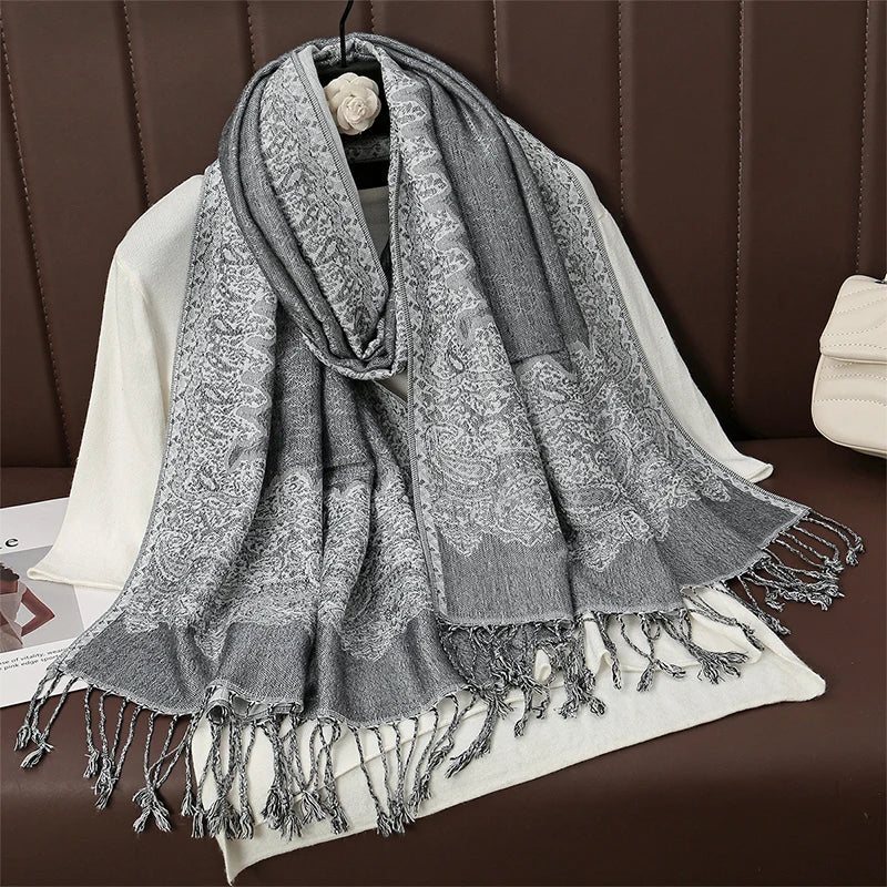 Pashmina Wrap Lightweight Cotton-Polyester Blend Cashmere-Like Feel