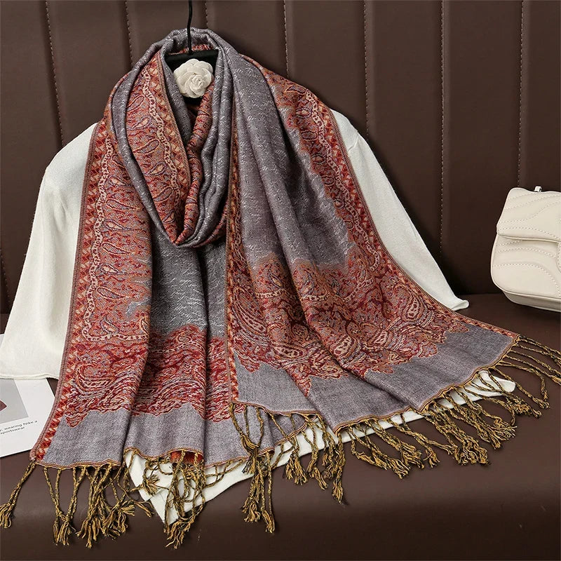 Pashmina Wrap Lightweight Cotton-Polyester Blend Cashmere-Like Feel