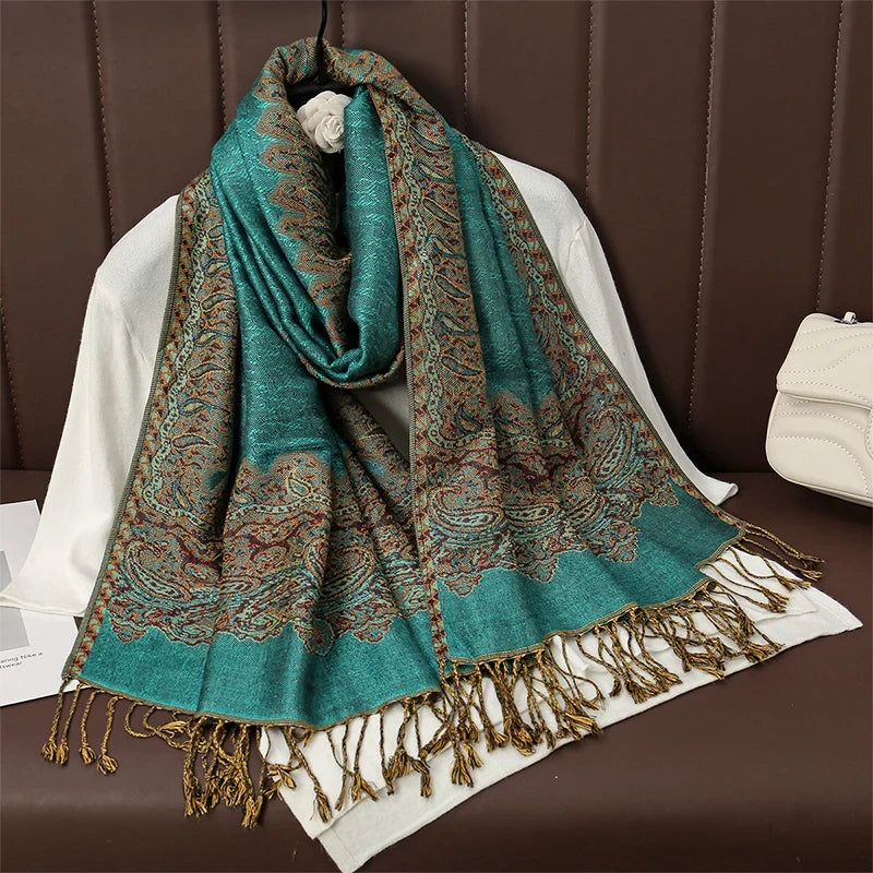 Pashmina Wrap Lightweight Cotton-Polyester Blend Cashmere-Like Feel