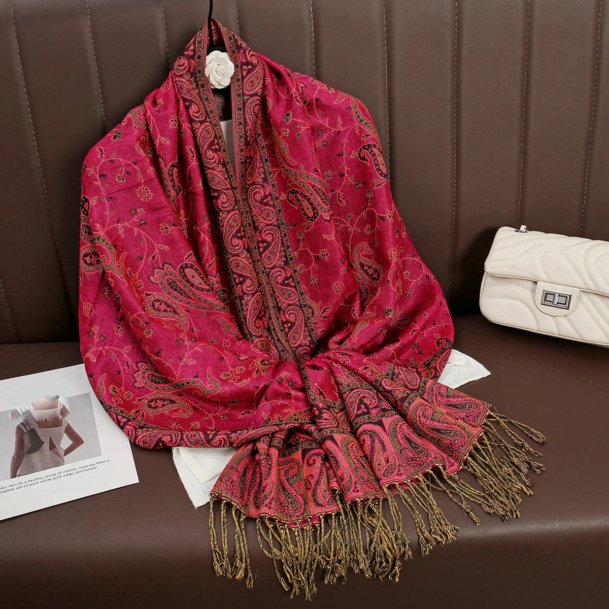 Pashmina Wrap Lightweight Cotton-Polyester Blend Cashmere-Like Feel