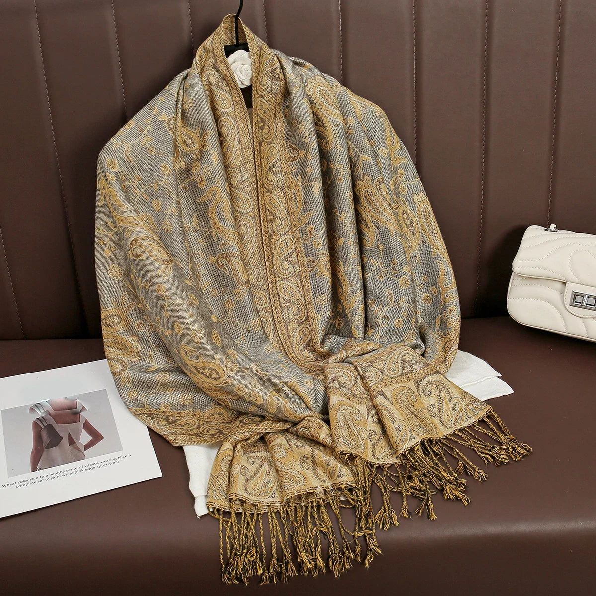 Pashmina Wrap Lightweight Cotton-Polyester Blend Cashmere-Like Feel