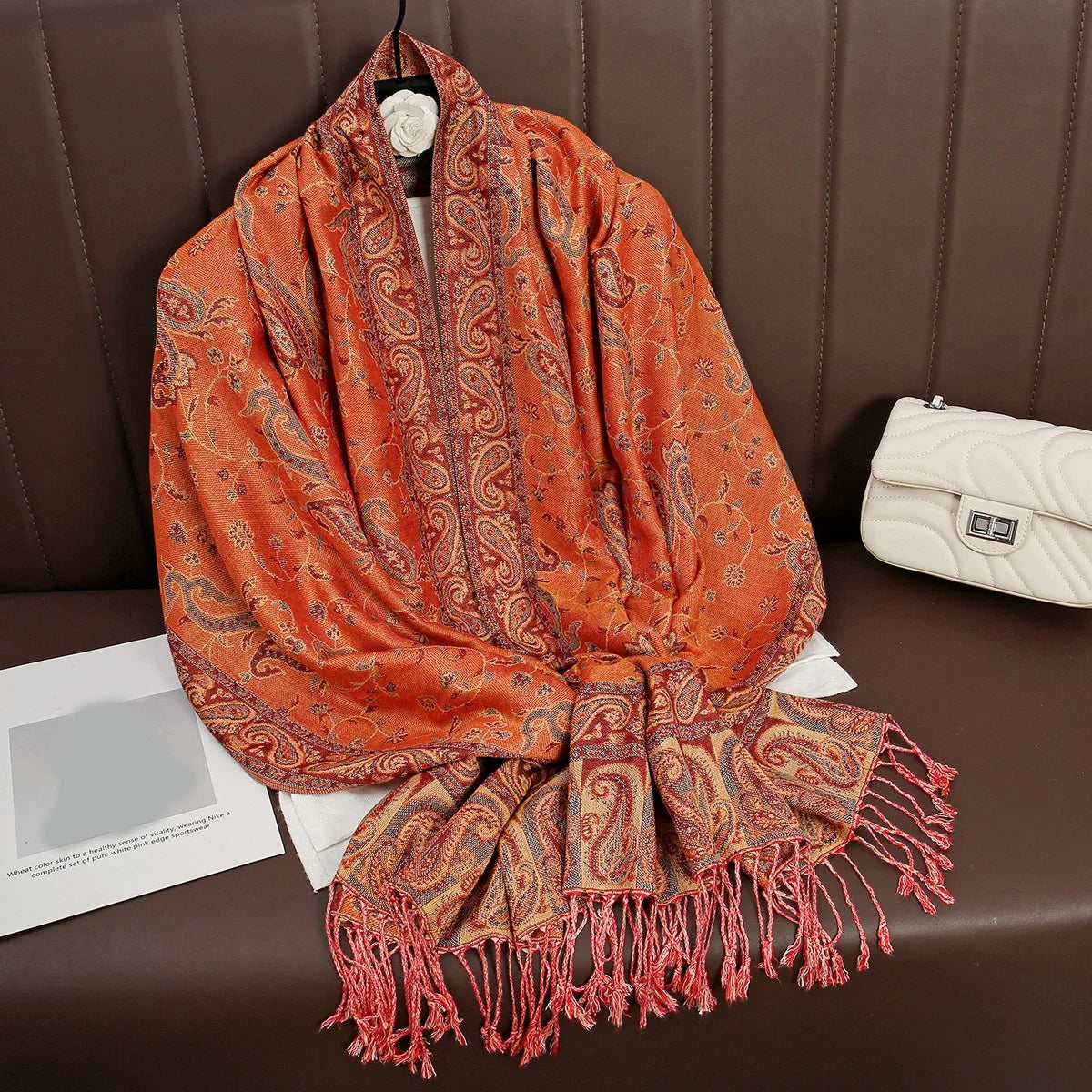 Pashmina Wrap Lightweight Cotton-Polyester Blend Cashmere-Like Feel