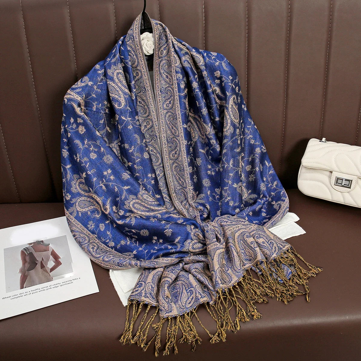 Pashmina Wrap Lightweight Cotton-Polyester Blend Cashmere-Like Feel