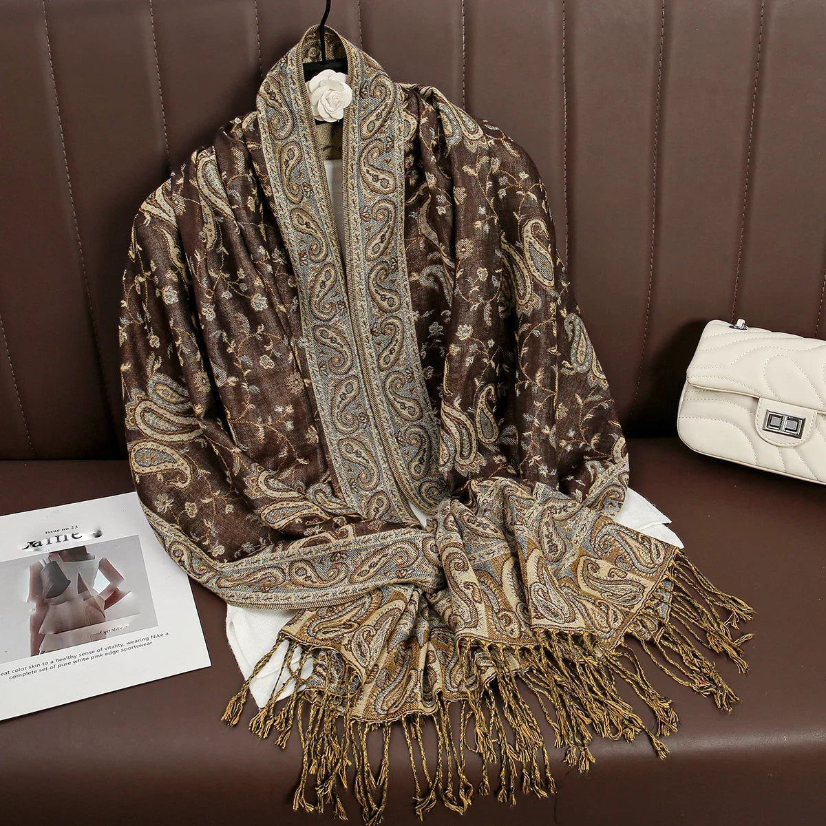 Pashmina Wrap Lightweight Cotton-Polyester Blend Cashmere-Like Feel