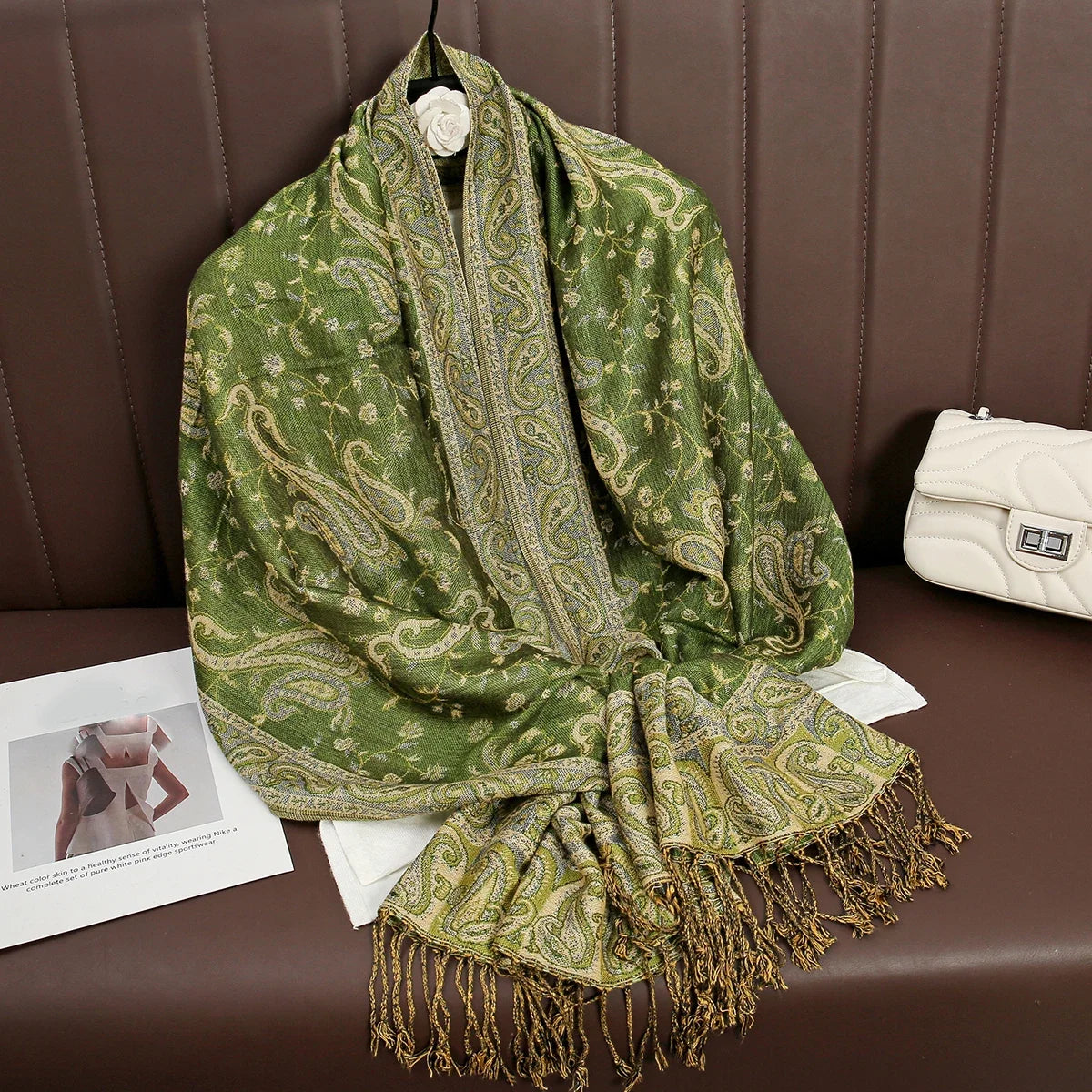 Pashmina Wrap Lightweight Cotton-Polyester Blend Cashmere-Like Feel