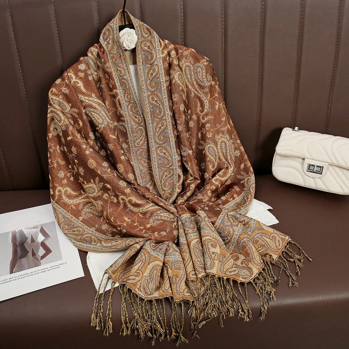 Pashmina Wrap Lightweight Cotton-Polyester Blend Cashmere-Like Feel