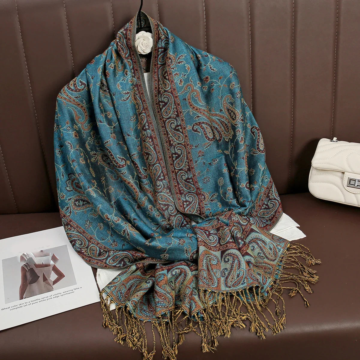 Pashmina Wrap Lightweight Cotton-Polyester Blend Cashmere-Like Feel