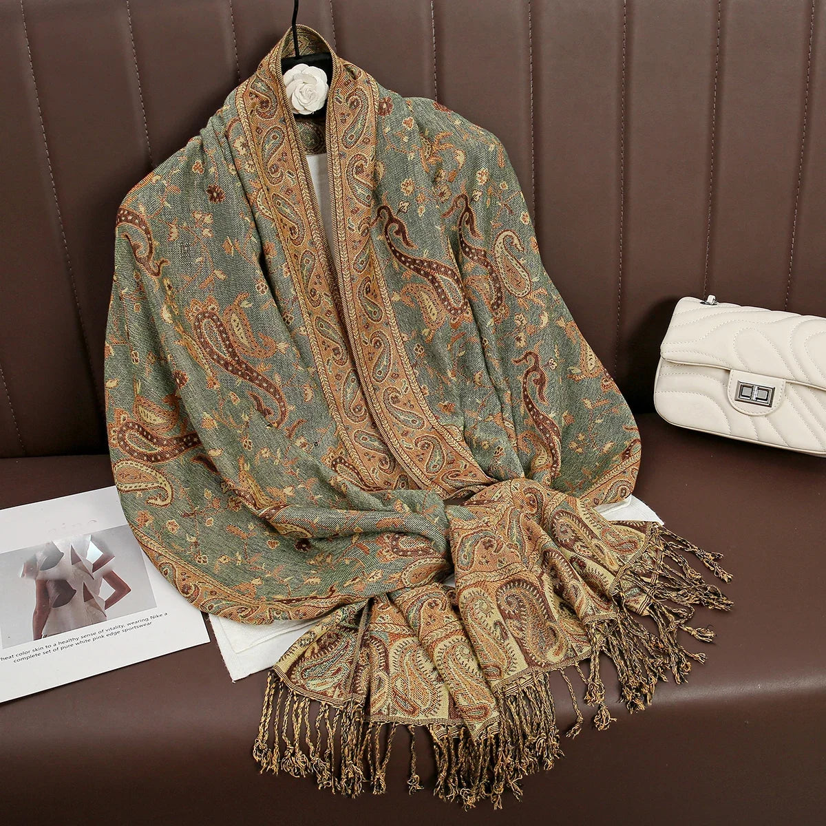 Pashmina Wrap Lightweight Cotton-Polyester Blend Cashmere-Like Feel