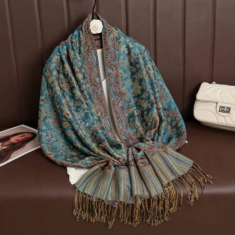 Pashmina Wrap Lightweight Cotton-Polyester Blend Cashmere-Like Feel