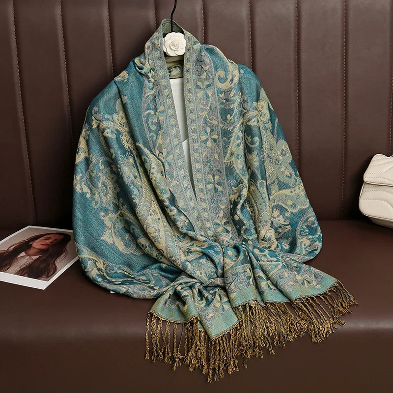Pashmina Wrap Lightweight Cotton-Polyester Blend Cashmere-Like Feel
