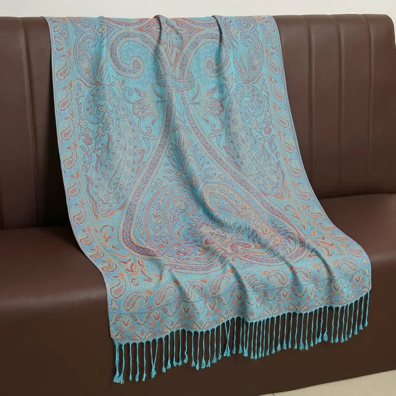 Pashmina Wrap Lightweight Cotton-Polyester Blend Cashmere-Like Feel