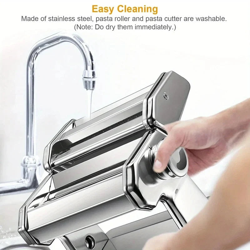 Pasta Maker 7 Thickness Levels Stainless Steel Dual Cutters