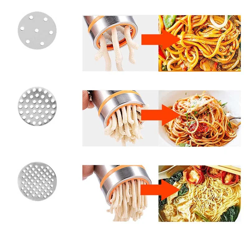 Pasta Maker Hand Crank Stainless Steel Rollers & Counter Clamp