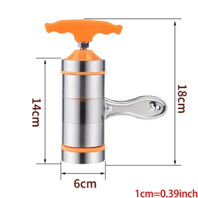 Pasta Maker Hand Crank Stainless Steel Rollers & Counter Clamp