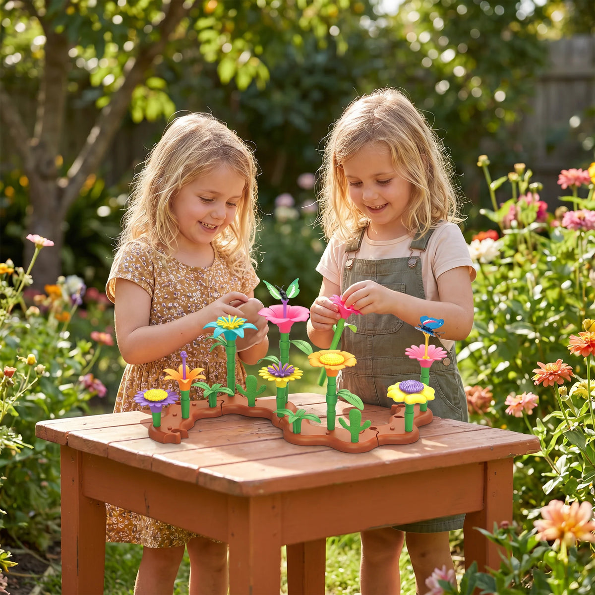 Pegging Game Flower Garden Set Assorted Shapes & Colors
