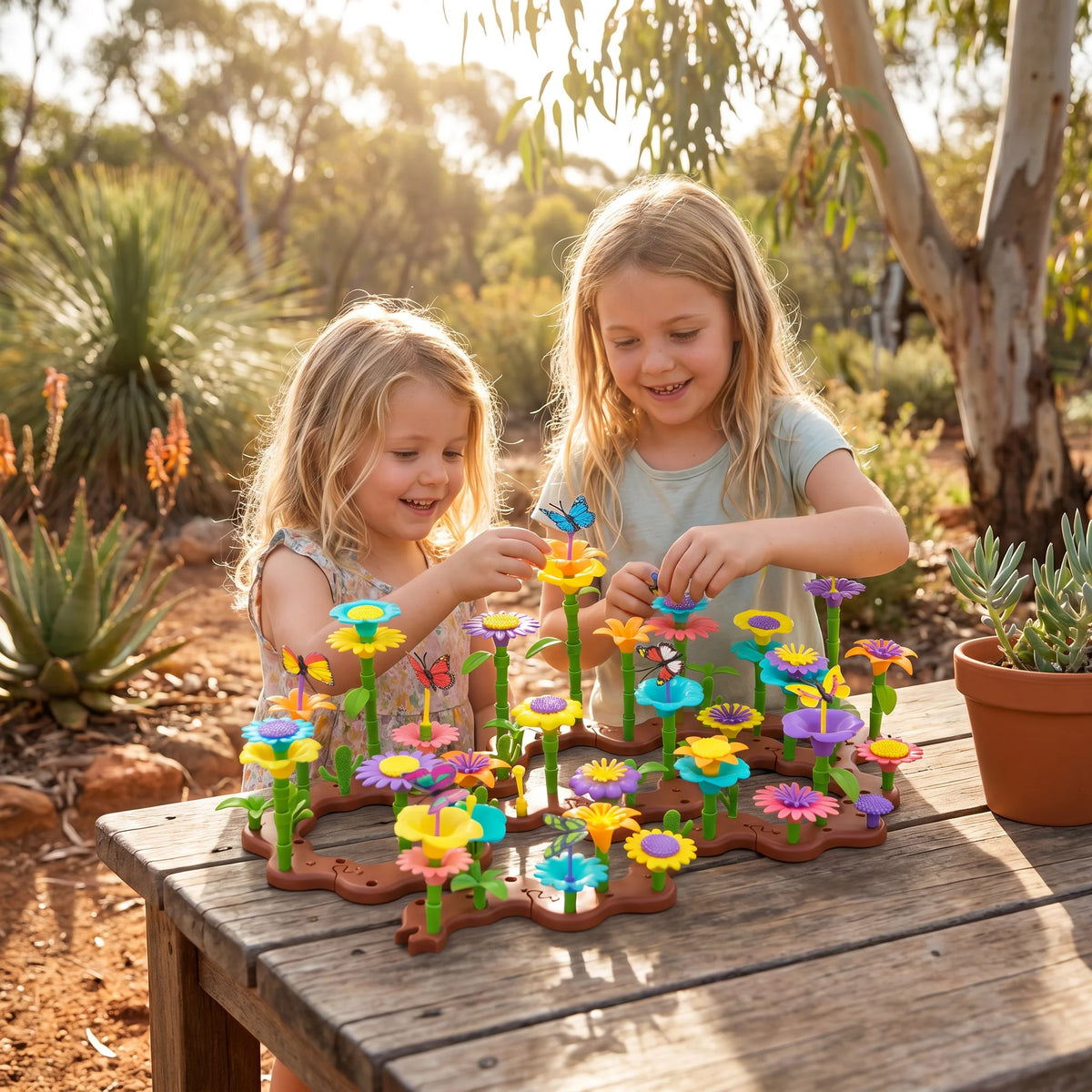 Pegging Game Flower Garden Set Assorted Shapes & Colors
