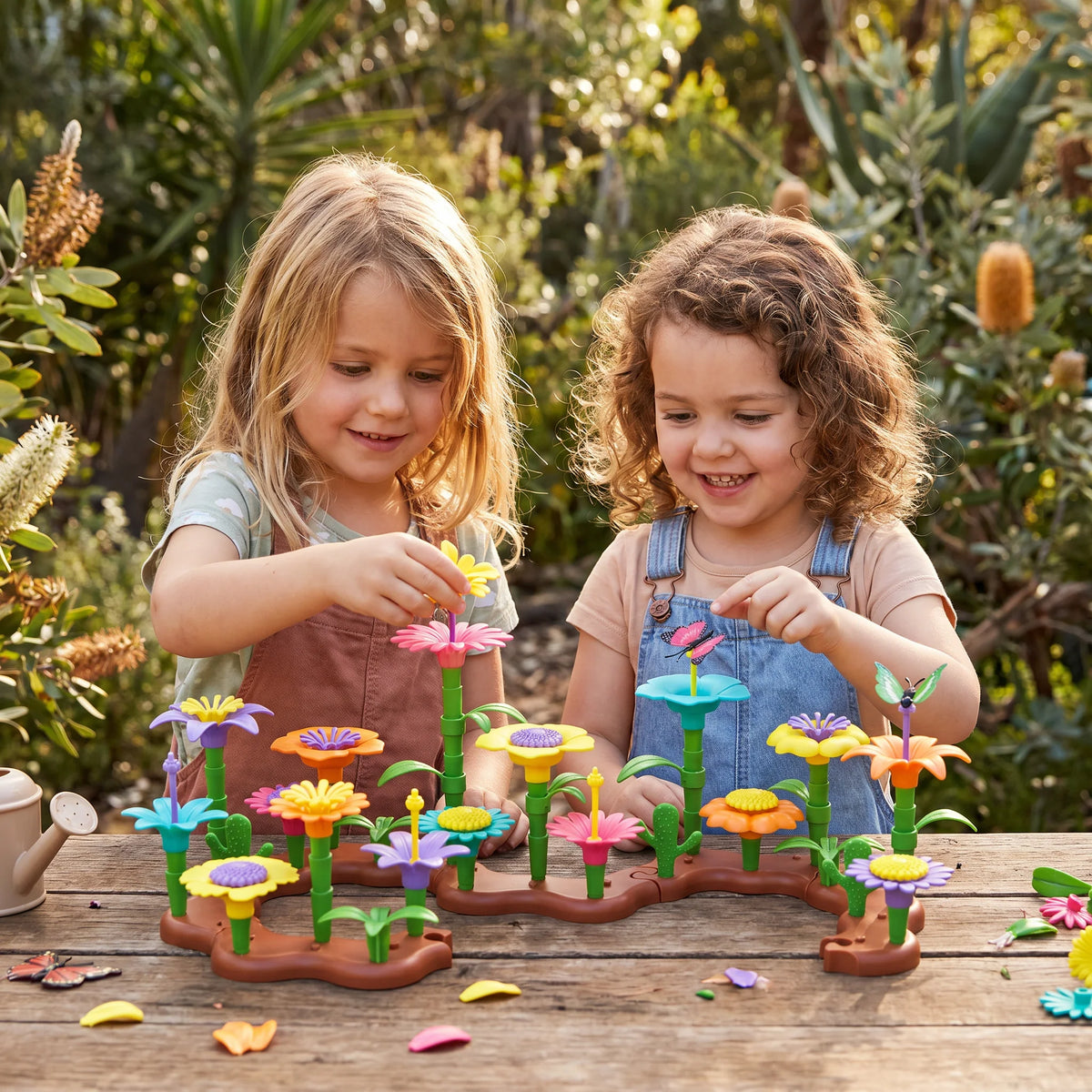 Pegging Game Flower Garden Set Assorted Shapes & Colors