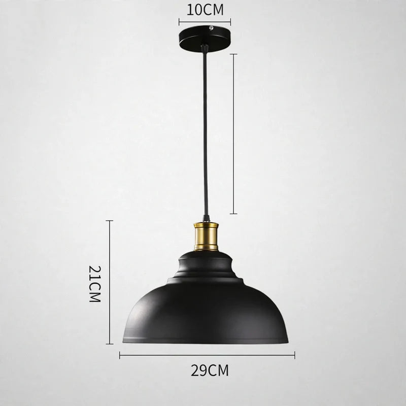 Pendant Light Adjustable Height Iron Shade