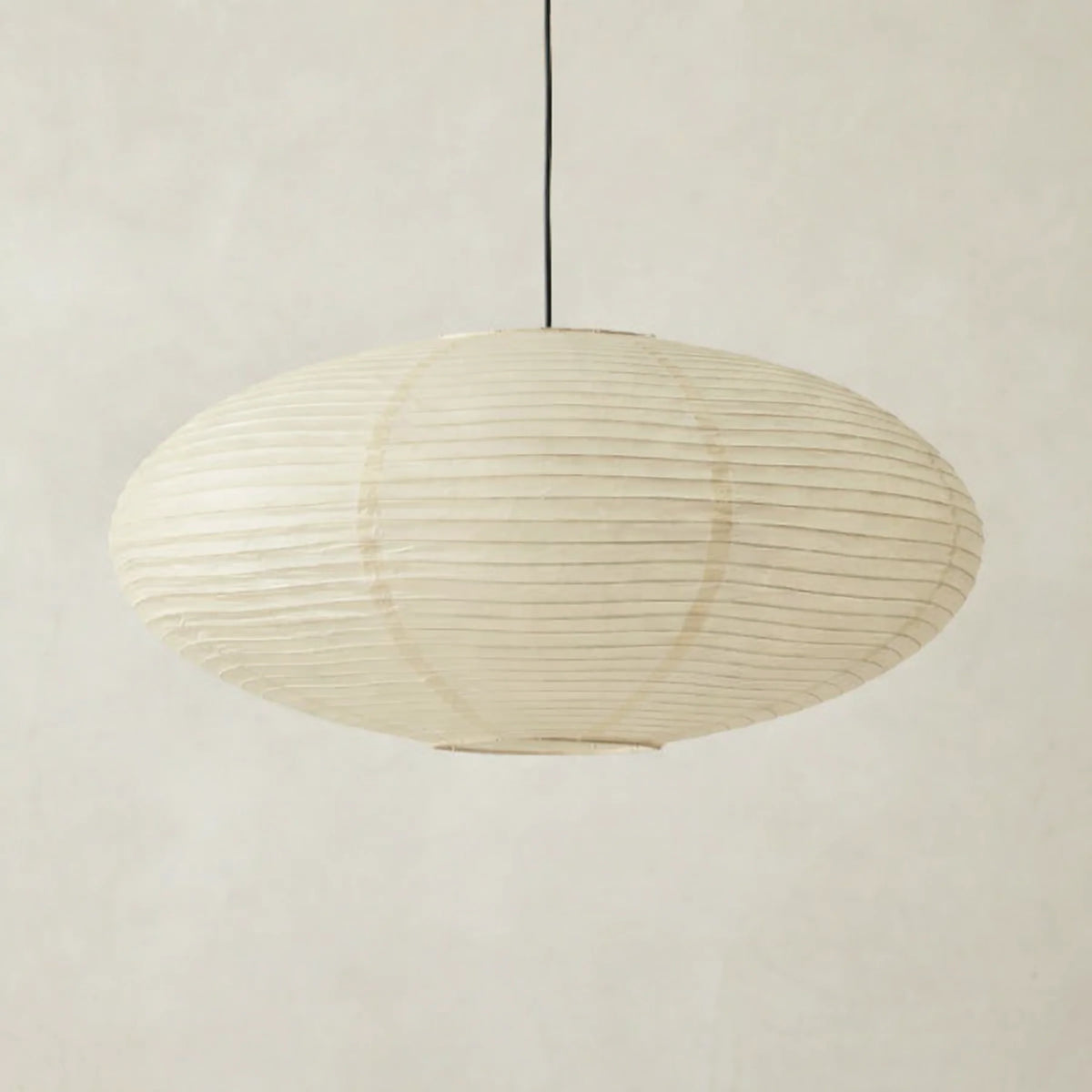 Pendant Light Cotton Paper Shade Adjustable Hanging Height Soft Diffused Lighting