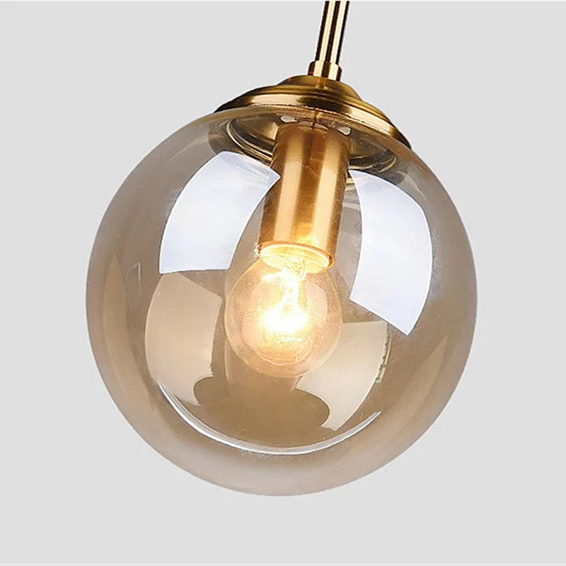 Pendant Light Glass And Metal Adjustable Cord
