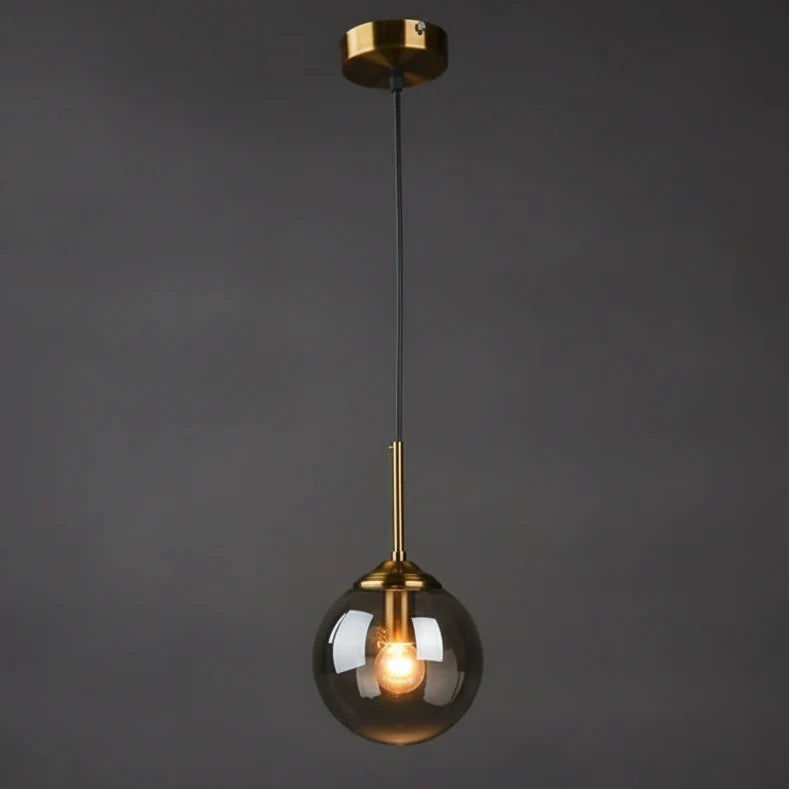 Pendant Light Glass And Metal Adjustable Cord