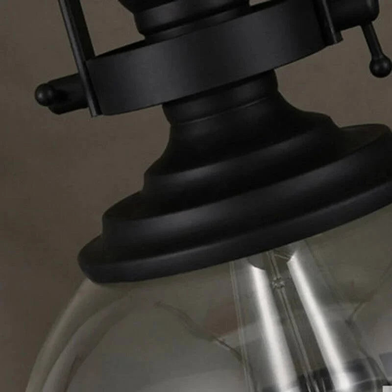 Pendant Light Glass Bowl Shade Adjustable Cable