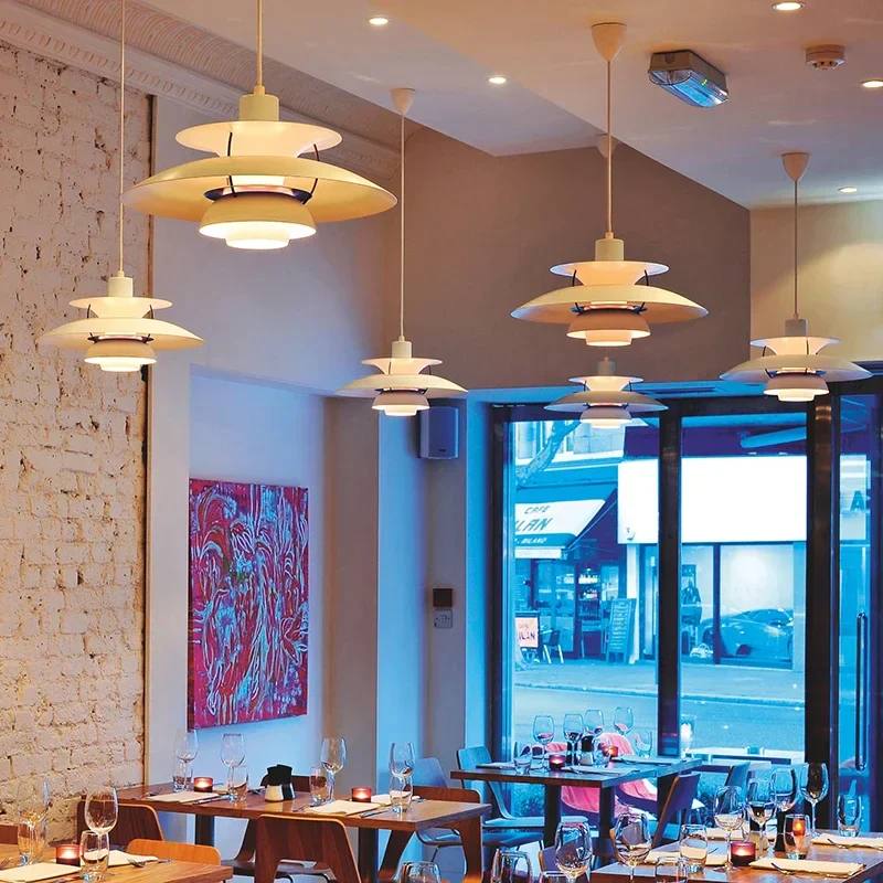 Pendant Light Metal Umbrella Design Adjustable Height