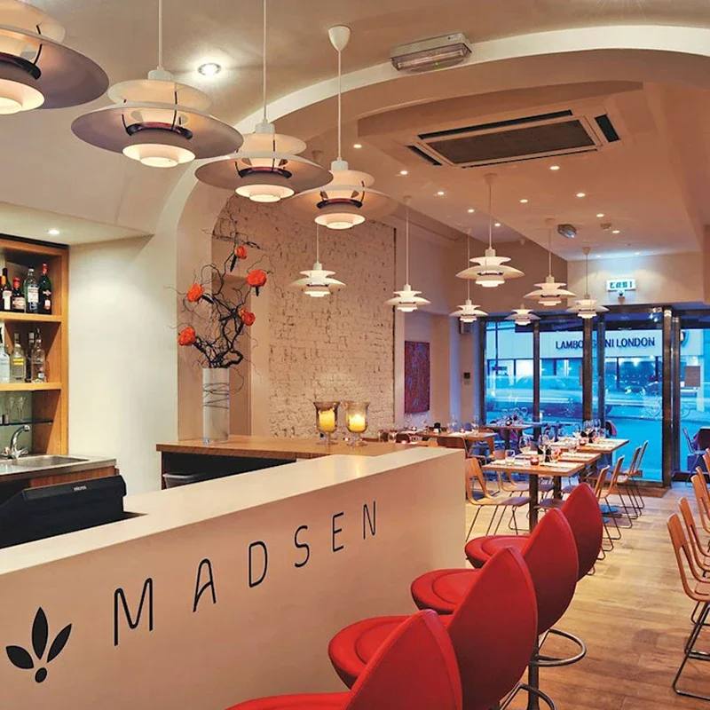 Pendant Light Metal Umbrella Design Adjustable Height