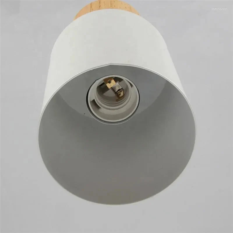 Pendant Light Modern Industrial Metal & Wood Adjustable Height