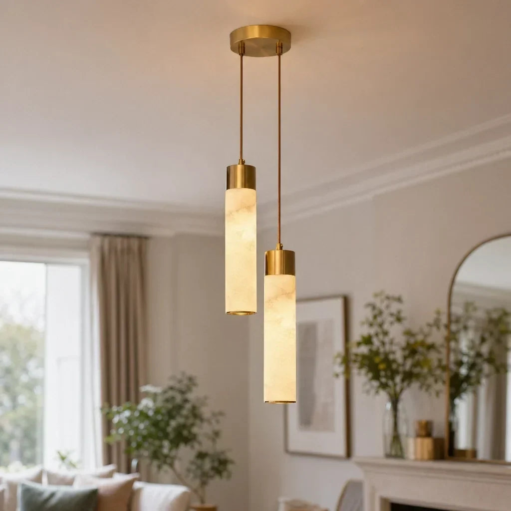 Pendant Light Natural Alabaster Dimmable Integrated LED