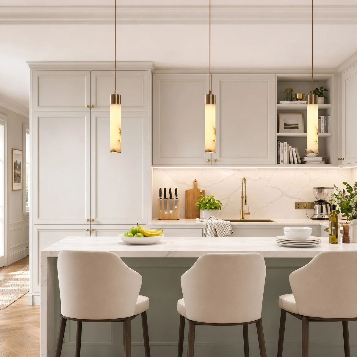 Pendant Light Natural Alabaster Dimmable Integrated LED
