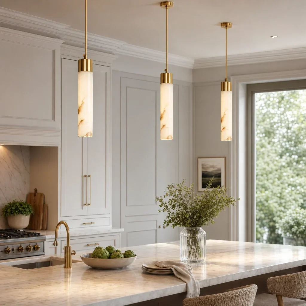 Pendant Light Natural Alabaster Dimmable Integrated LED