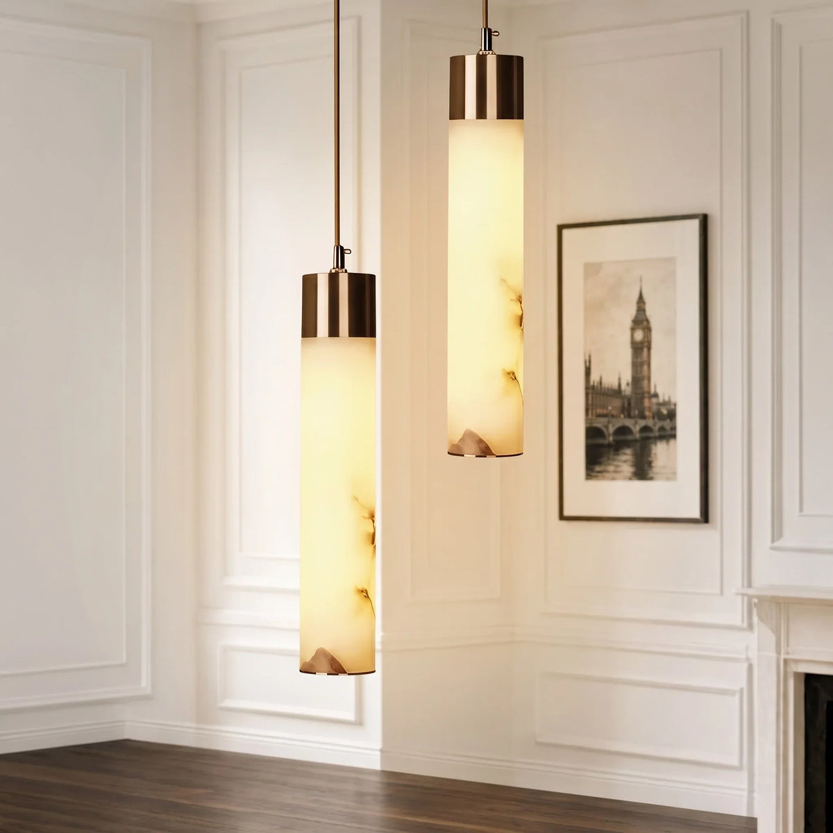 Pendant Light Natural Alabaster Dimmable Integrated LED