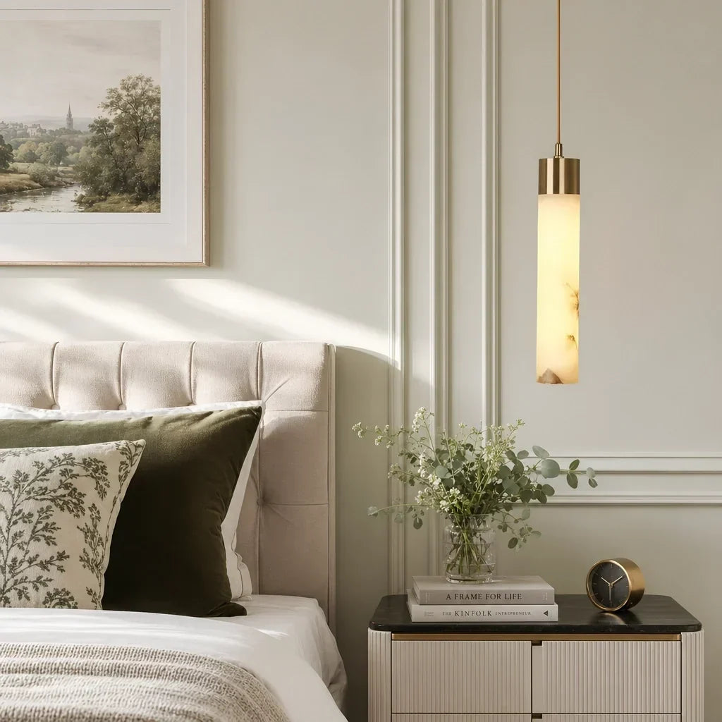 Pendant Light Natural Alabaster Dimmable Integrated LED