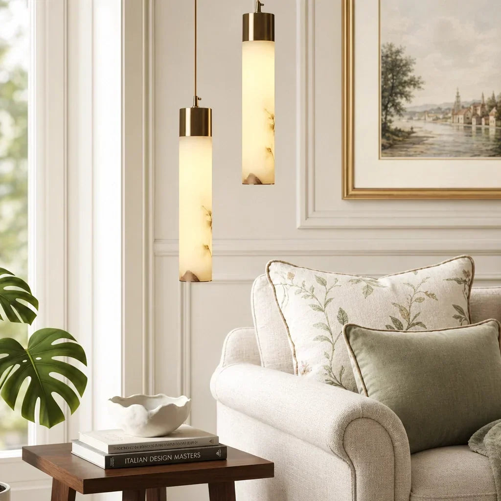 Pendant Light Natural Alabaster Dimmable Integrated LED