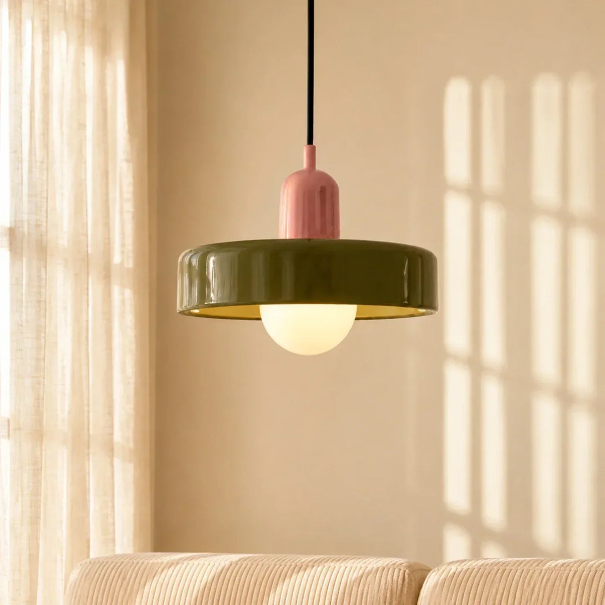 Pendant Light Spherical Glass Shade Soft Diffused Lighting