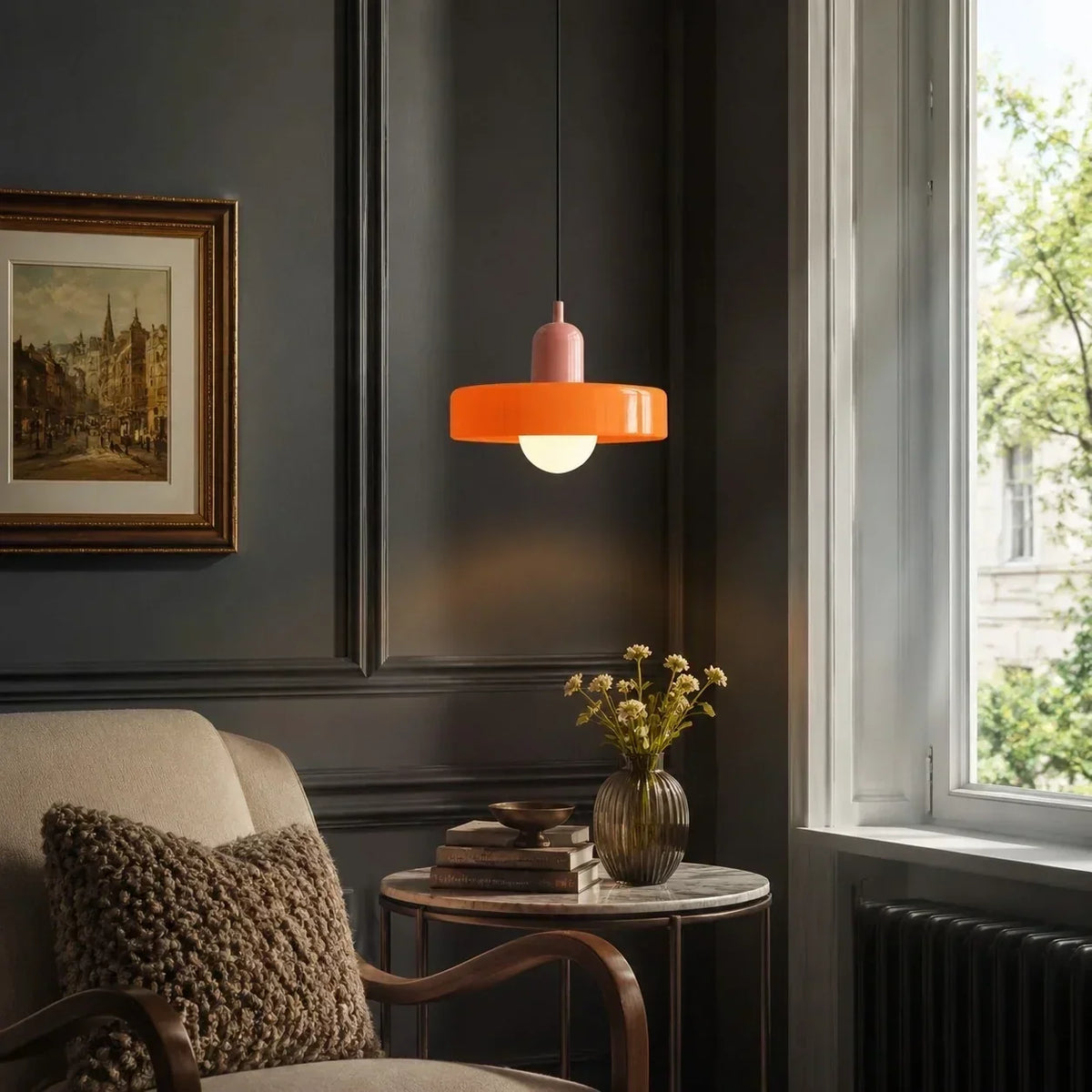 Pendant Light Spherical Glass Shade Soft Diffused Lighting