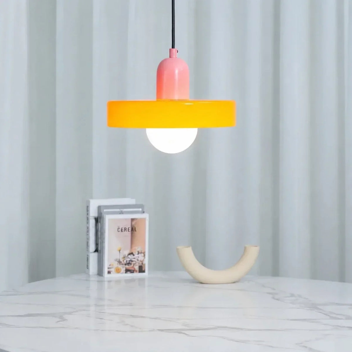 Pendant Light Spherical Glass Shade Soft Diffused Lighting