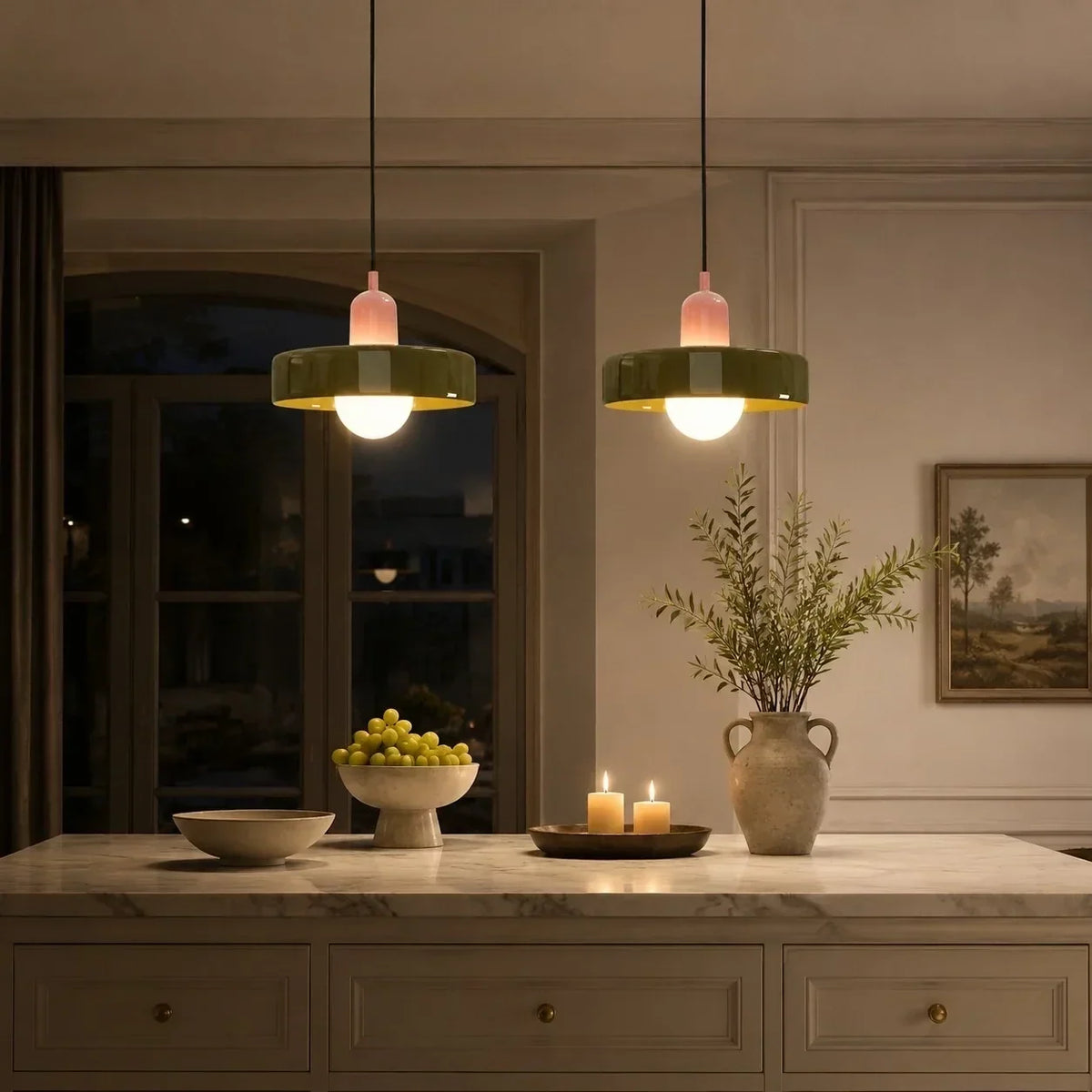 Pendant Light Spherical Glass Shade Soft Diffused Lighting