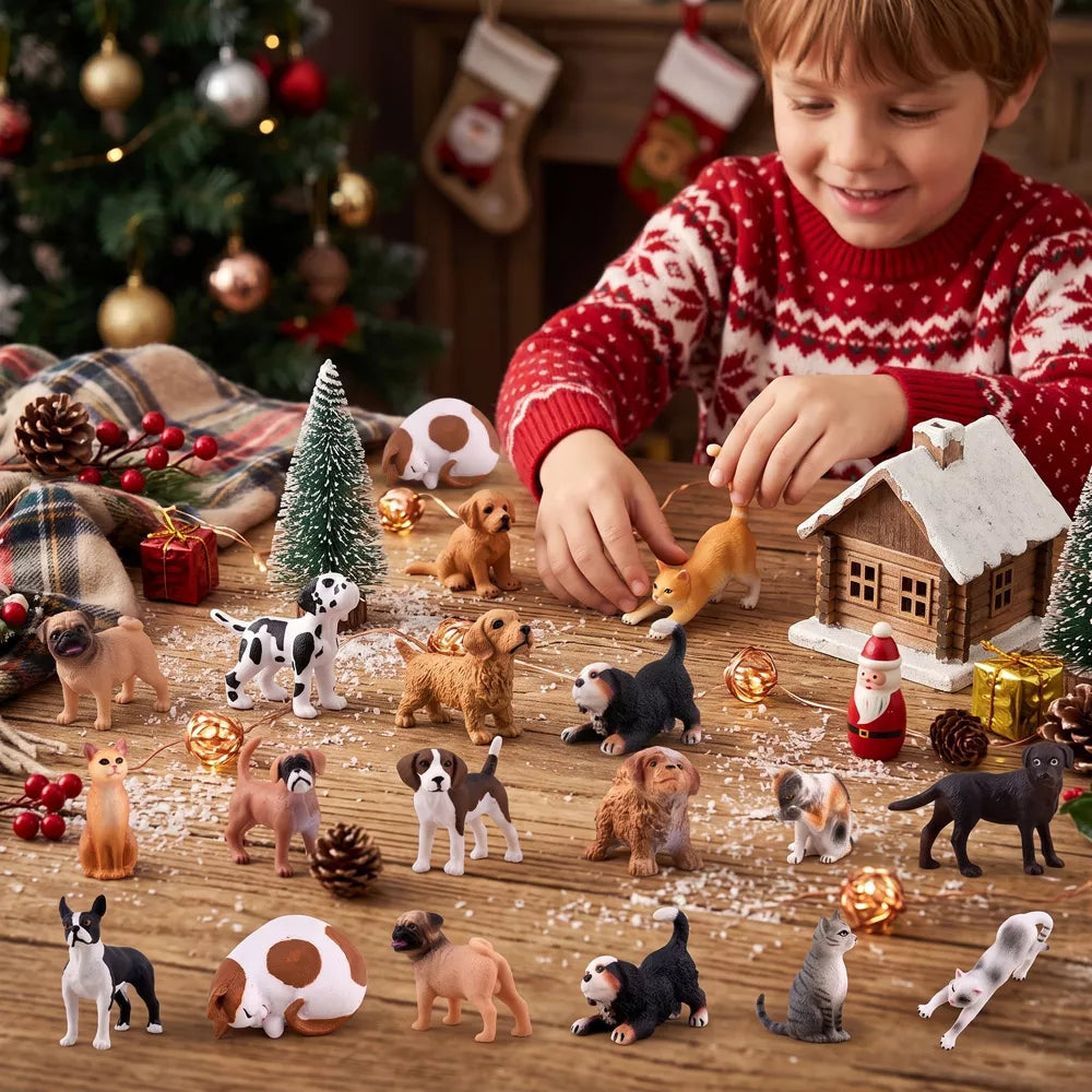 Pet Advent Calendar 24 Figurines Foldable Play Mat