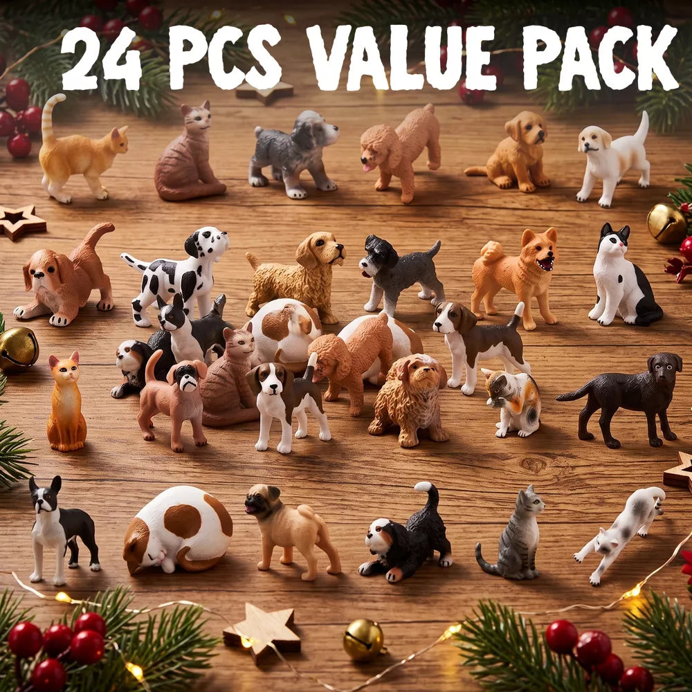 Pet Advent Calendar 24 Figurines Foldable Play Mat