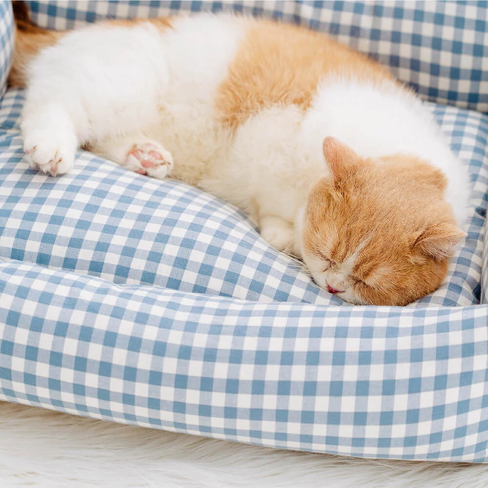Pet Bed Cotton Raised Edge Machine-Washable Cover