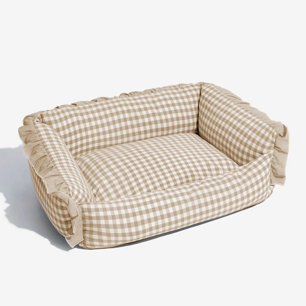 Pet Bed Cotton Raised Edge Machine-Washable Cover